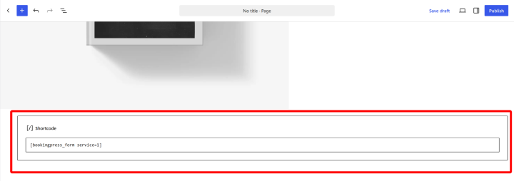 add booking form service sortcode for specific service