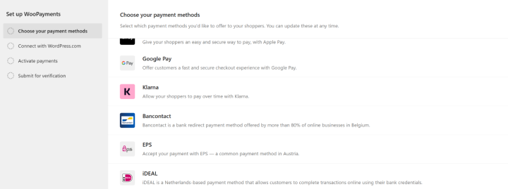 choose your payment method