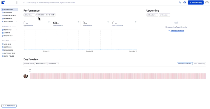 latepoint dashboard