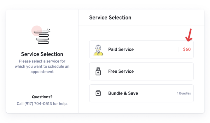 service selection in latepoint