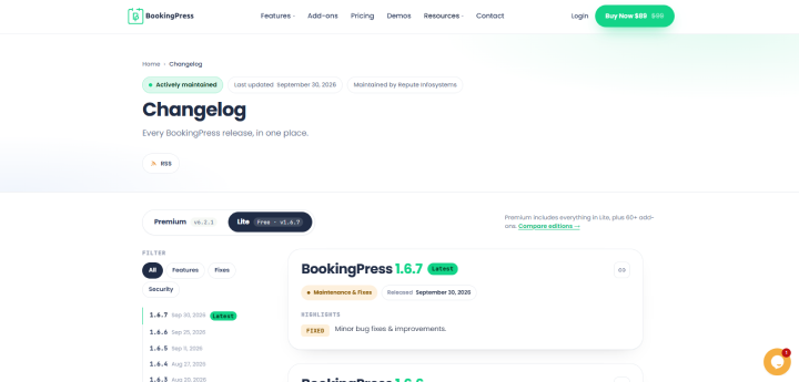 bookingpress changelog
