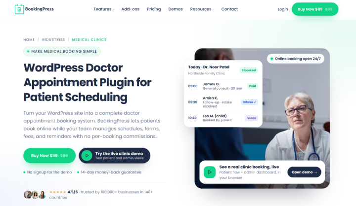bookingpress doctor appointment booking plugin