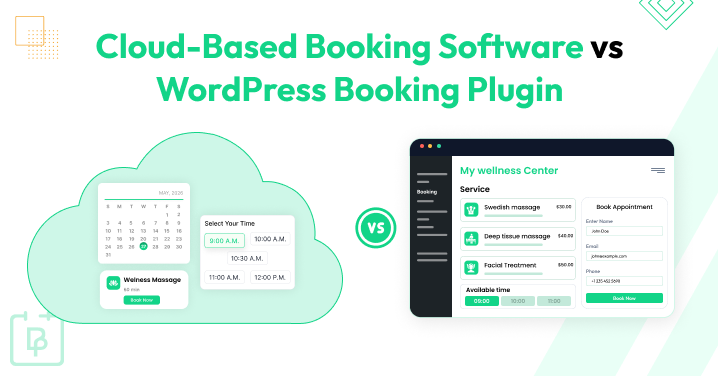 cloud based booking software vs wordpress booking plugin