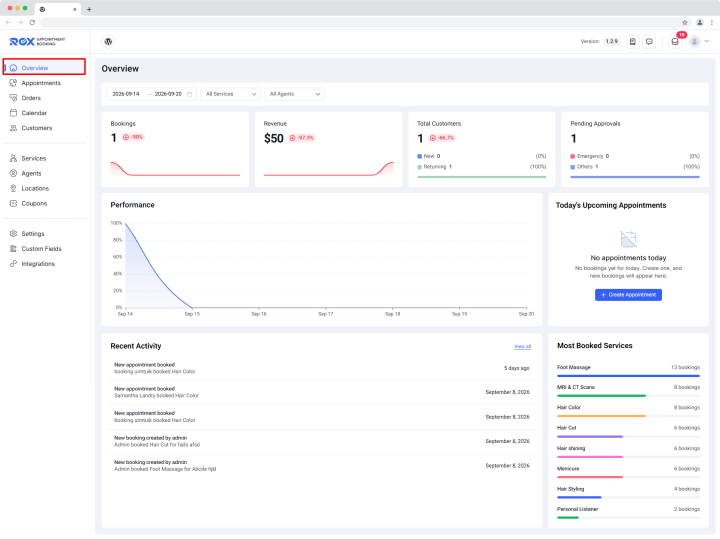 rox appointment dashboard